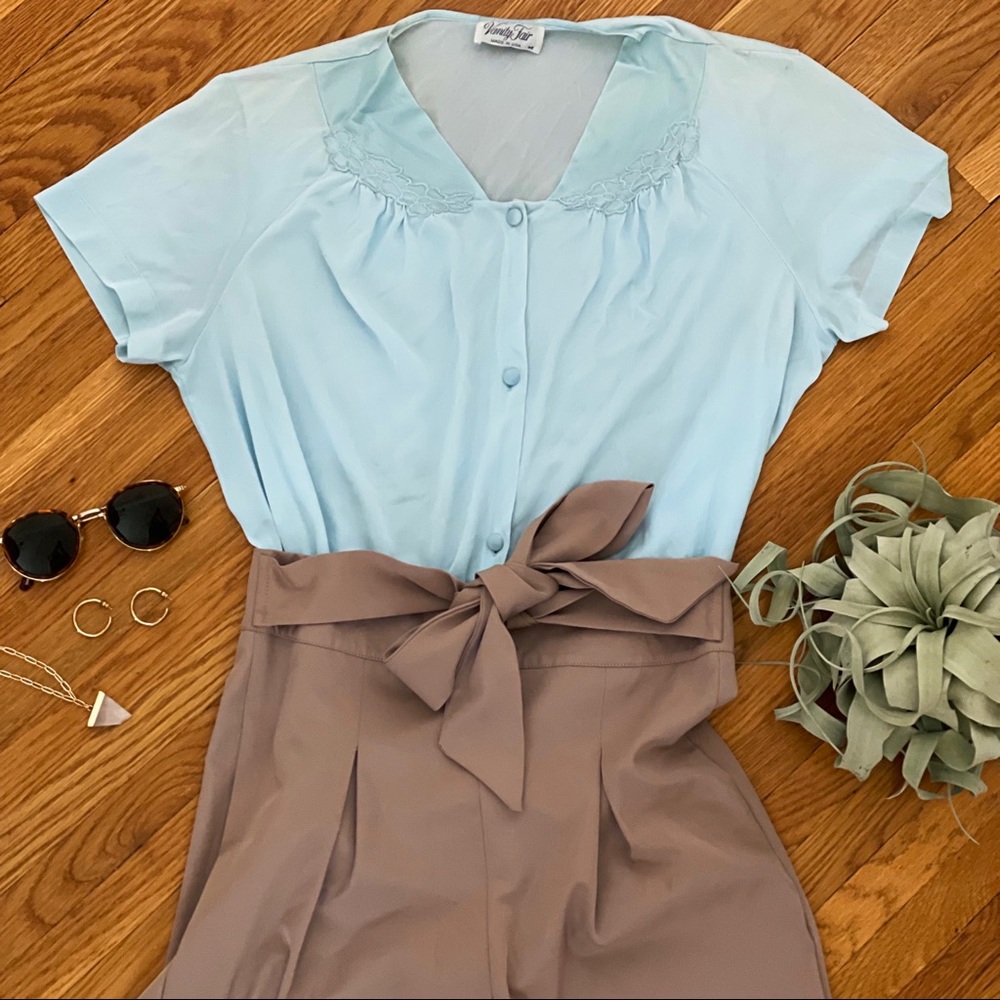 Vintage Vanity Fair Blue Top